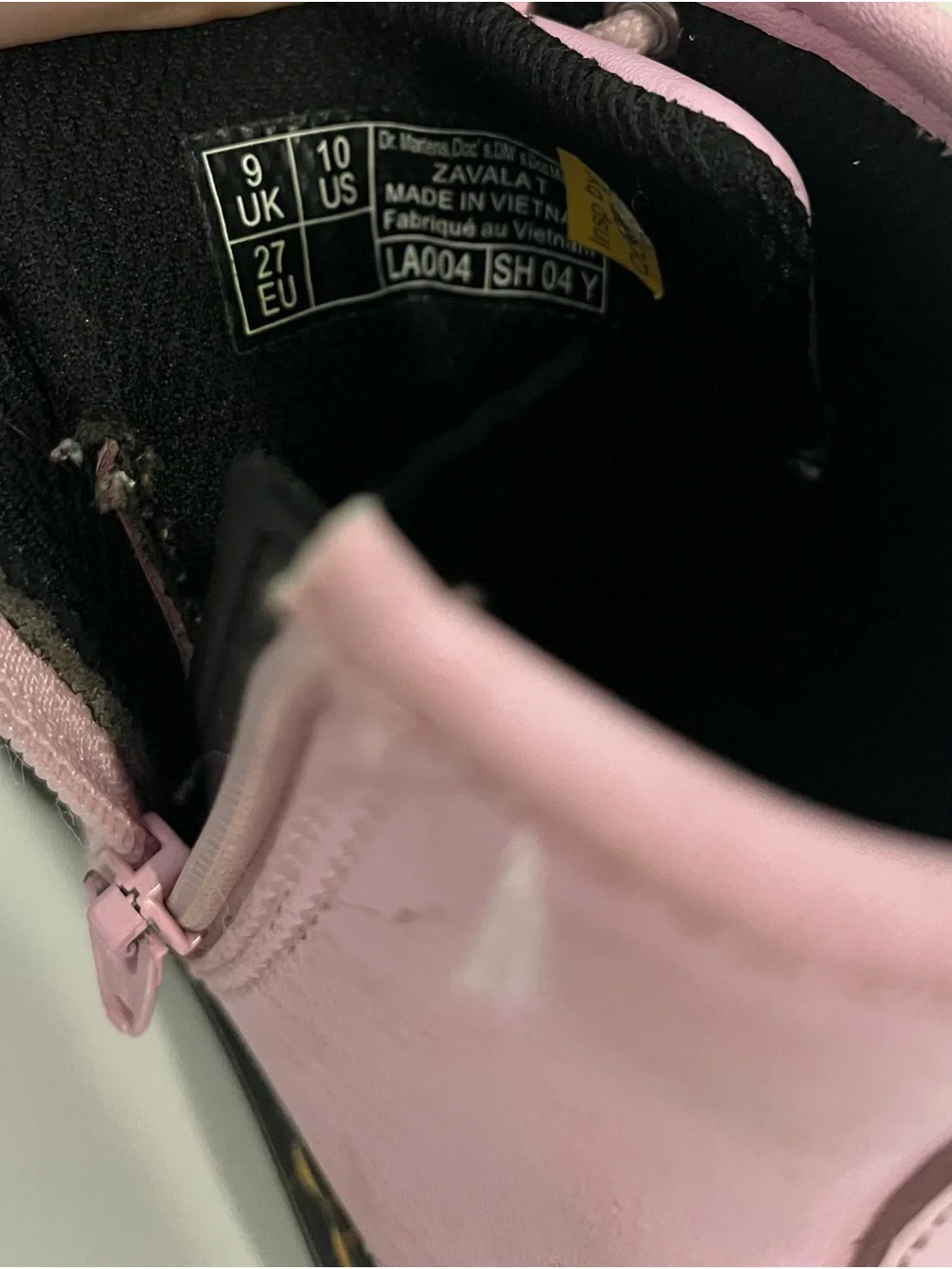 Pastel Pink Kids Lace-Up Leather Boots